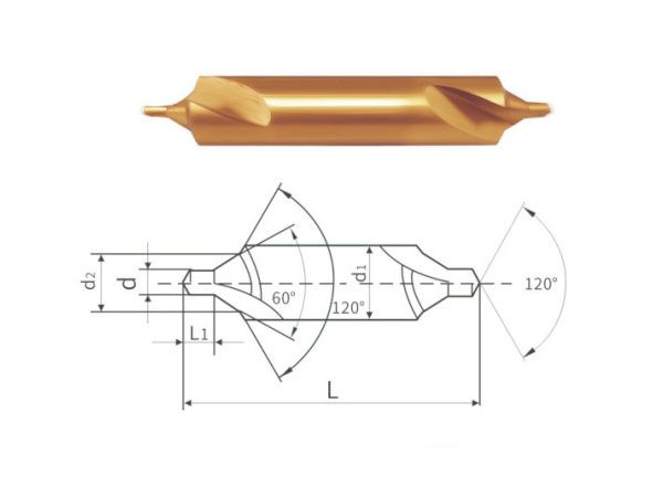 B型螺旋槽中心鉆（172、涂層）